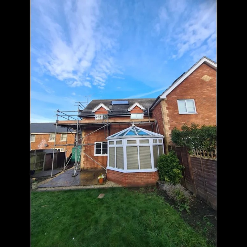 Full re-roof and scaffold work on a house in Sutton